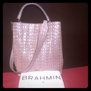 ❤️BRAHMIN AMELIA WARM GRAY LA SCALA SATCHEL